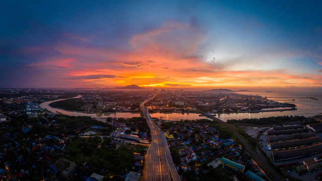 Butterwoth and Prai panorama cityscape