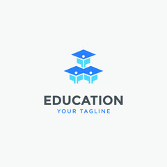education logo template design modern