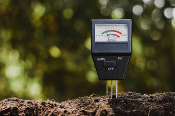 Soil pH meter and soil fertility meter for cultivation.