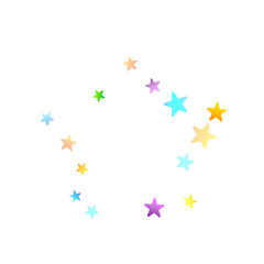 Rainbow Festive Confetti. Carnival Star Falling.