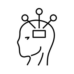 Mind links line icon, concept sign, outline vector illustration, linear symbol.