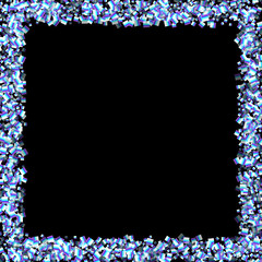 Rainbow, iridescent rectangle, shiny confetti.