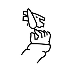 Oil painting line icon, concept sign, outline vector illustration, linear symbol.