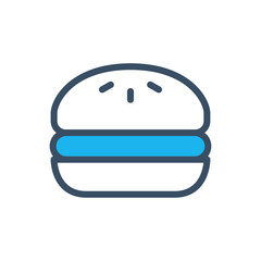 Hamburger icon filled outline style
