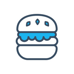 Hamburger icon filled outline style