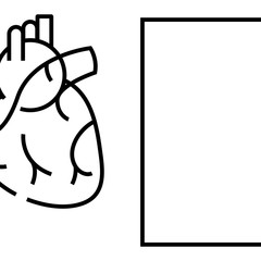 Internal organ the heart line icon, concept sign, outline vector illustration, linear symbol.