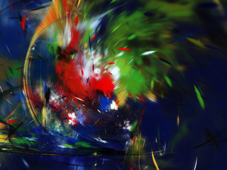 abstract chaotic fractal background 3D rendering illustration