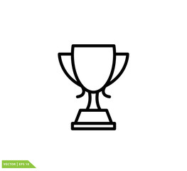 Trophy icon vector logo template