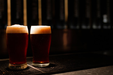 pint of craft beer served in a bar