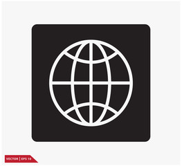 Globe icon vector logo design illustration