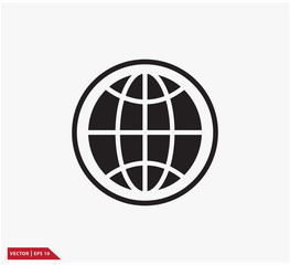 Globe icon vector logo design illustration