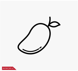 Avocado icon vector logo template