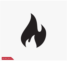 Fire icon vector logo template