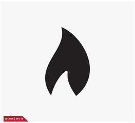 Fire icon vector logo template