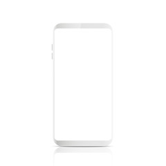 New realistic mobile smart phone modern style. Vector smartphone isolated on white background.