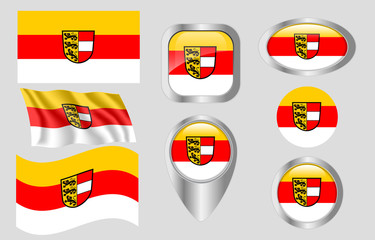 Fototapeta premium Flag of Carinthia, Austria