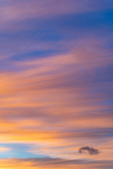 Naklejka na ściany i meble Lake Tahoe, California Sunset Sky & Clouds