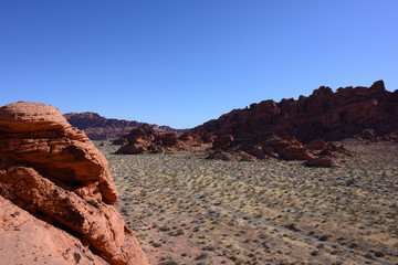 Standing Atop Sandstone Formation Looking Out