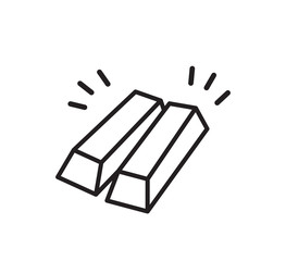 Gold bar icon vector logo template