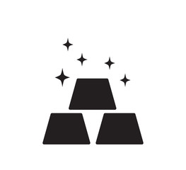 Gold bar icon vector logo template