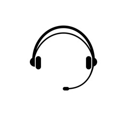 Headset icon vector logo template