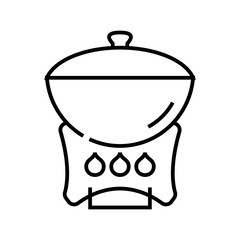 Roast line icon, concept sign, outline vector illustration, linear symbol.