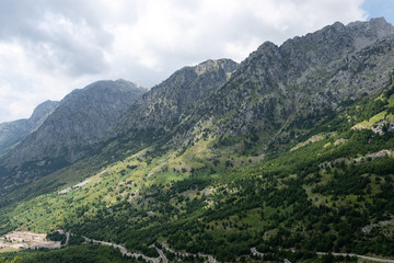 Fototapeta na wymiar Vallée de Shkodër, au nord de l'Albanie