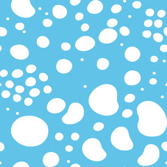 Fototapeta na wymiar White Hand-painted polka dot pattern variation