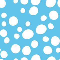 White Hand-painted polka dot pattern variation