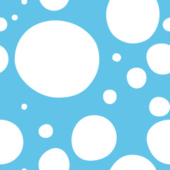 White Hand-painted polka dot pattern variation