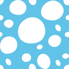 White Hand-painted polka dot pattern variation