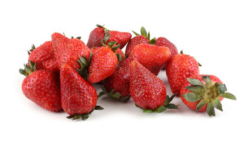Strawberries isolated on white background