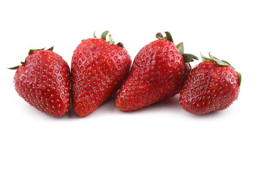 Strawberries isolated on white background