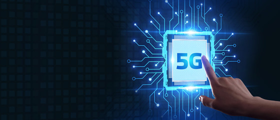 The concept of 5G network, high-speed mobile Internet, new generation networks. Business, modern technology, internet and networking concept.