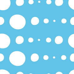 White Hand-painted Aligned polka dot pattern variation