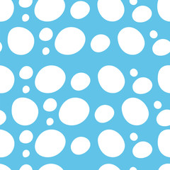 White Hand-painted Aligned polka dot pattern variation