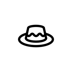 Sweet Pudding Jelly Chocolate Foods Icon Vector Illustration. Outline Style