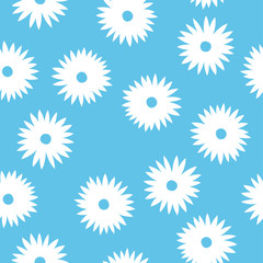 White Hand-painted flower pattern variation