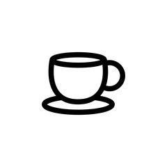A Cup of Coffee Foods Icon Vector Illustration. Outline Style