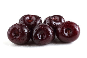 Cherries isolated on white background
