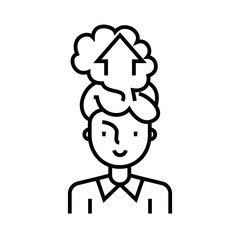 Obraz premium Rising talent line icon, concept sign, outline vector illustration, linear symbol.