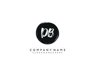 DB initial letter elegant handwriting logo collection