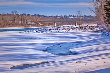 Shadows Over The Winter River