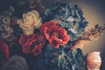 Schöner künstlicher Rosen-Blumen-Hintergrund, Weinleseart  © joeycheung