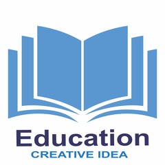 Education logo, design vector template. Student read book knowledge