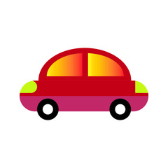 car on white background