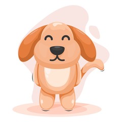 cute dog cartoon design vector
