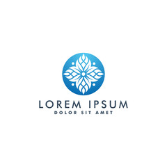 nature flower logo design template vector illustration