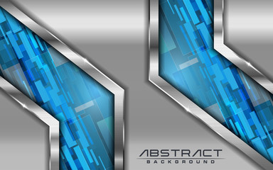 Obraz premium Modern technology background with shinny futuristic blue light. Vector illustration