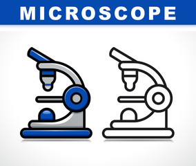Vector microscope design symbol icon